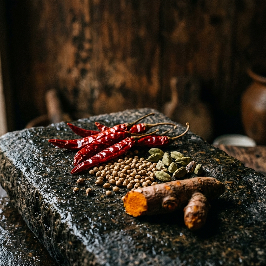 Traditional South Indian spice grounding